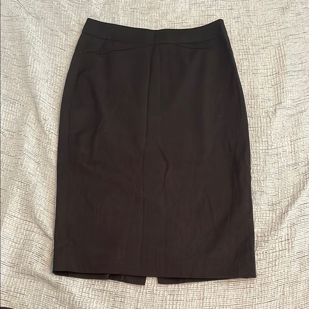RW&CO. Elegant Dark Grey Textured Pencil Skirt